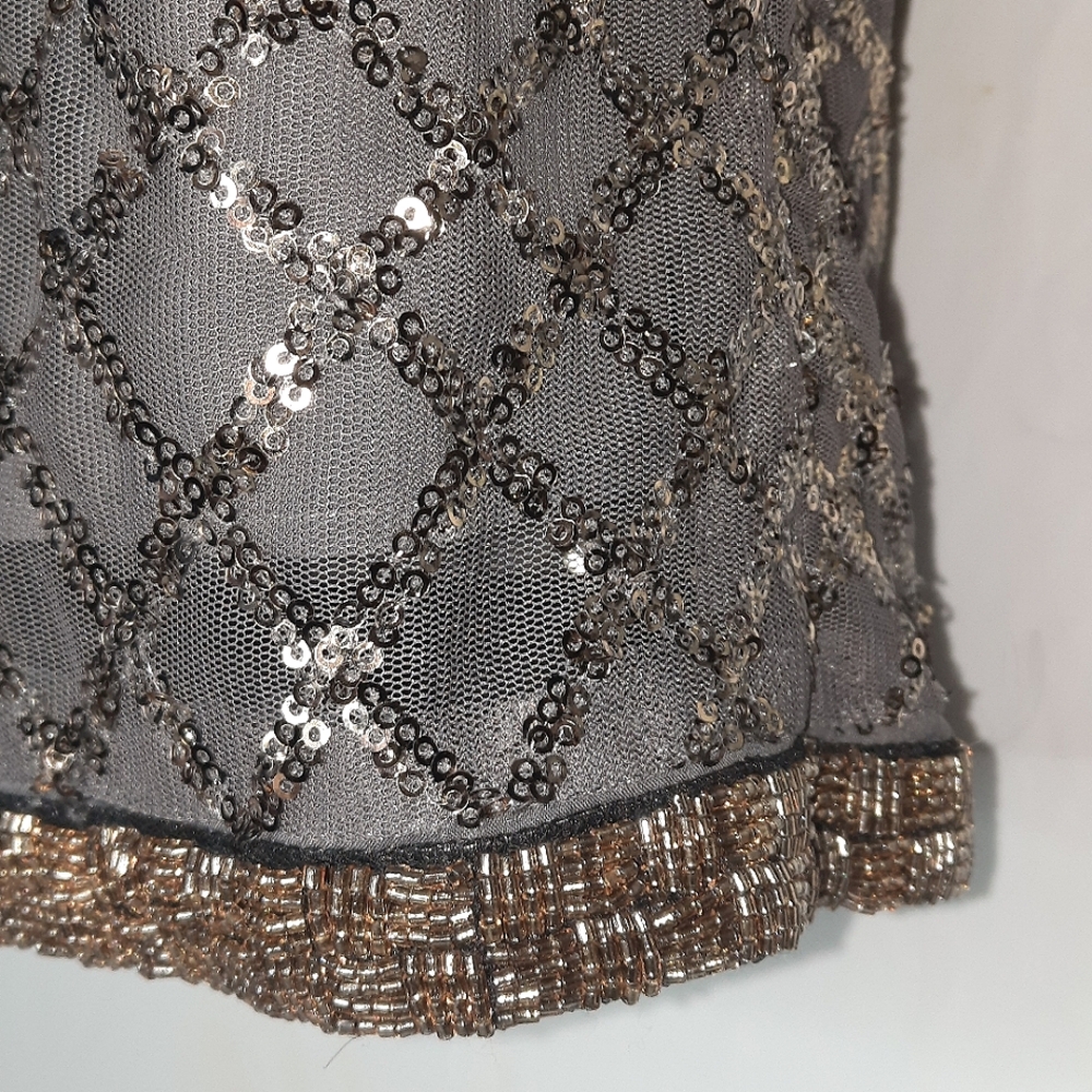 SAYLOR Goldy Sequin Beaded Mini Dress Cocktail Party Revolve XS 0 2 - Picture 7 of 9